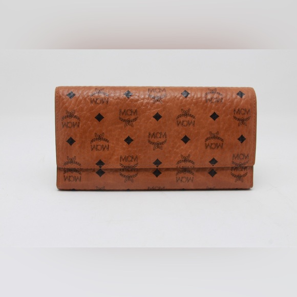 MCM signature logo-print coated canvas tri-fold wallet. - Picture 3 of 14
